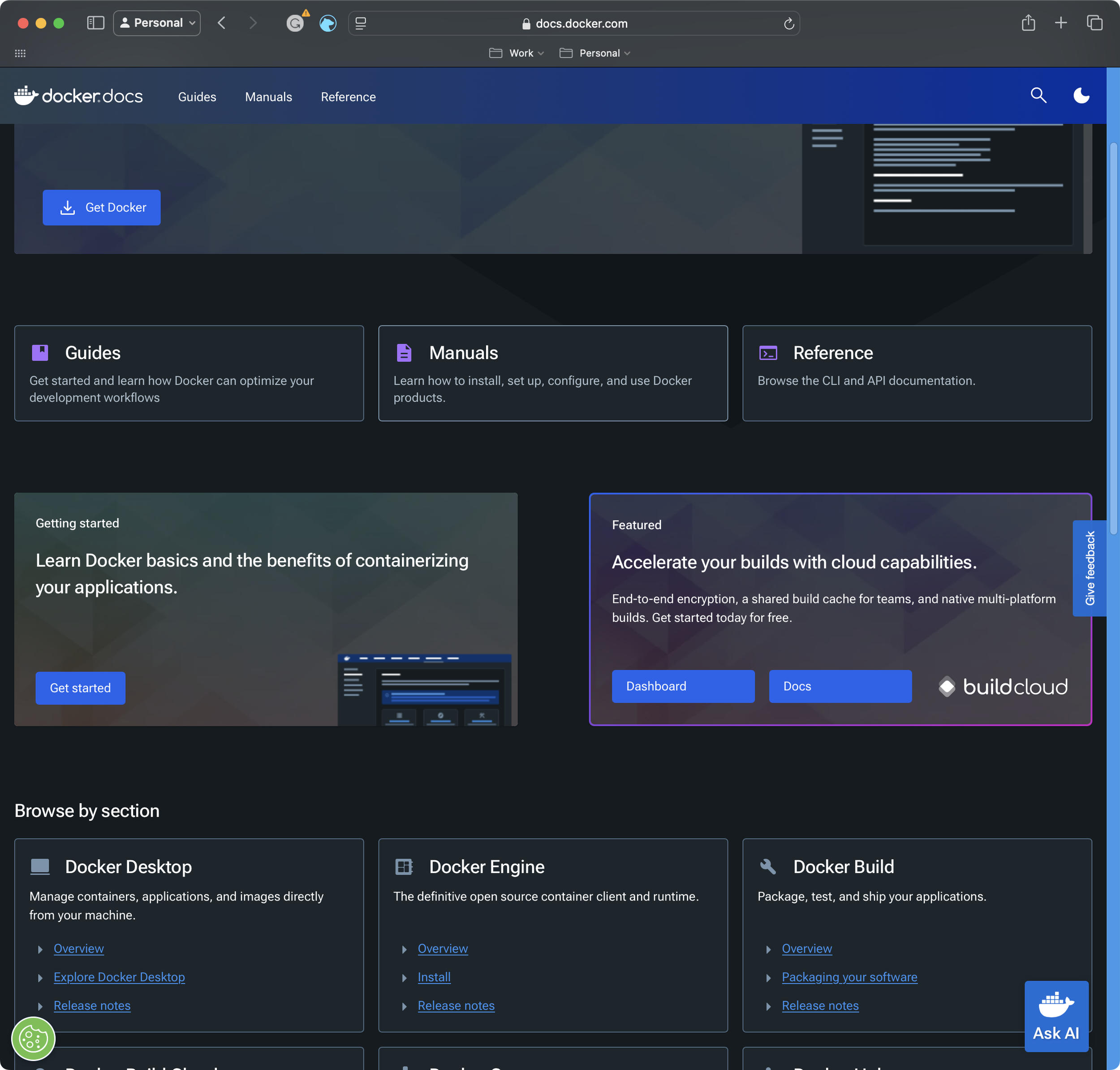  Docker provides a well thought out structure making it easy to navigate 