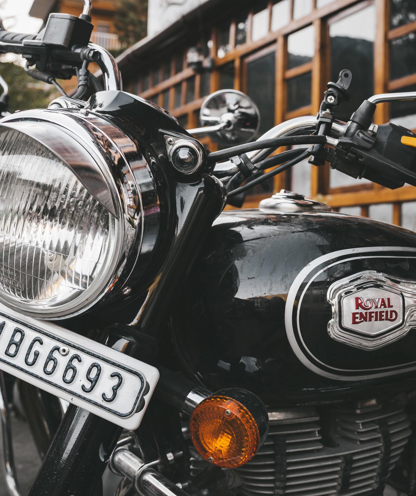 Riding a Royal Enfield Motorbike through Bhutan